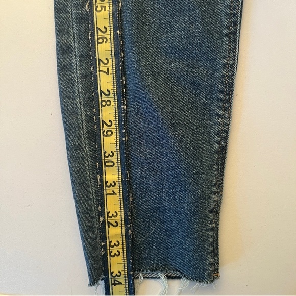 Old Navy High Rise Rockstar Super Skinny Distressed Denim Jeans Blue XS Small 2 - Picture 7 of 8